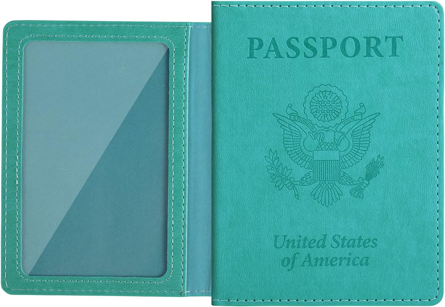 labato Passport Holder Women, Passport Wallet Travel Document Organizer, Waterproof Cruise Accessories Must Haves, Travel Essentials PU Leather Passport Cover for Women Men, Mint
