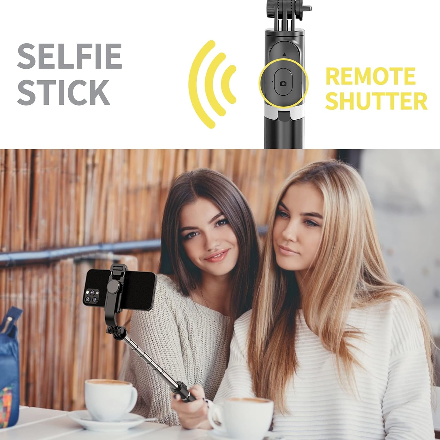 Selfie Stick Tripod, All in One Extendable  Portable iPhone Tripod Selfie Stick with Wireless Remote Compatible with iPhone 14 13 12 11 pro Xs Max Xr X 8 7, Galaxy Note10/S20/S10/OnePlus 9/9 PRO etc