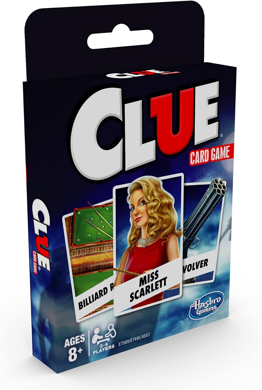 Hasbro Gaming Clue Card Game,3-4 Player Strategy Game,Travel Games,Christmas Stocking Stuffers for Kids Ages 8 and Up