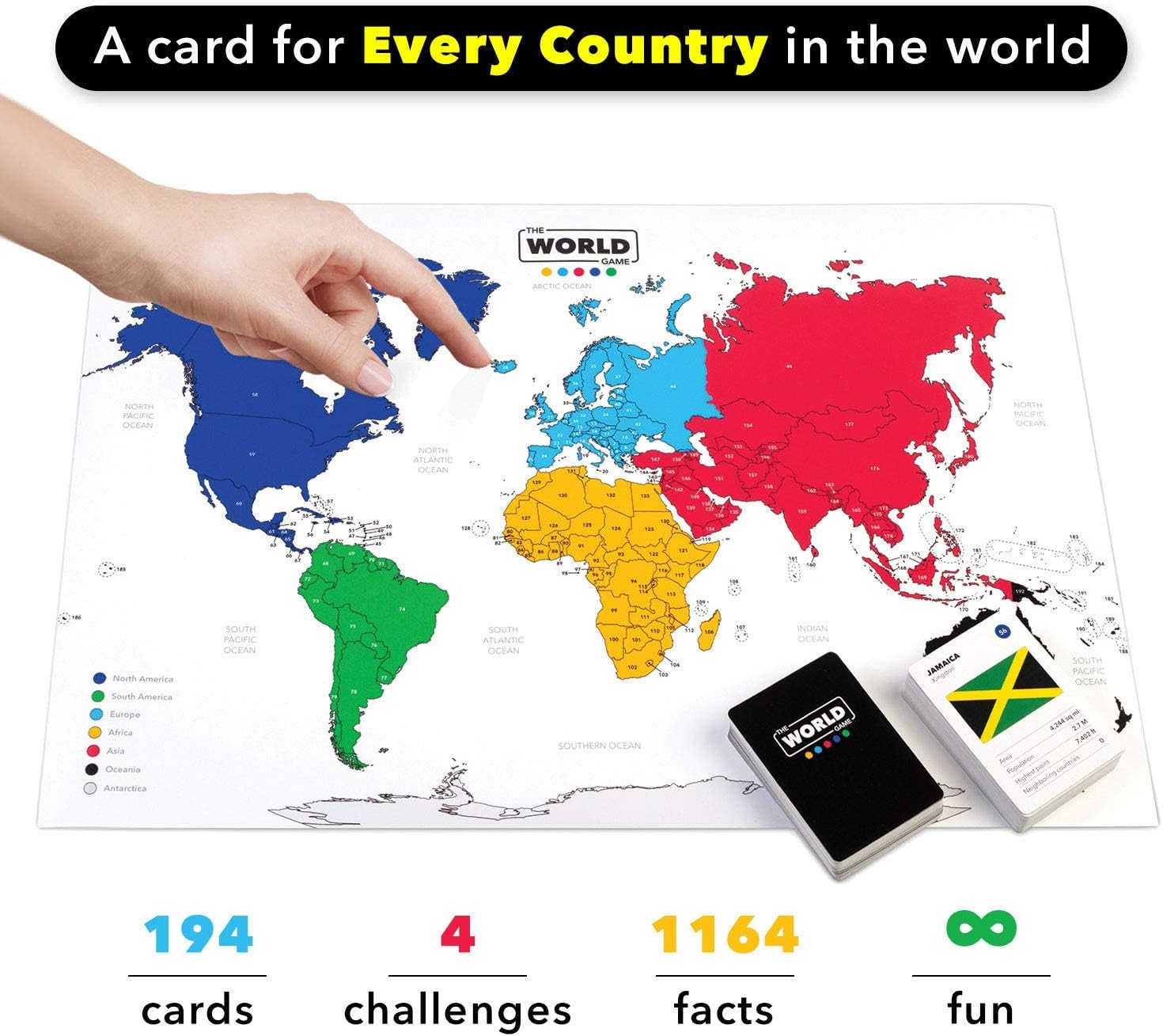 The World Game - Geography Card Game - Educational Board Game for Kids, Family  Adults - Cool Learning Gift Idea for Teenage Boys  Girls