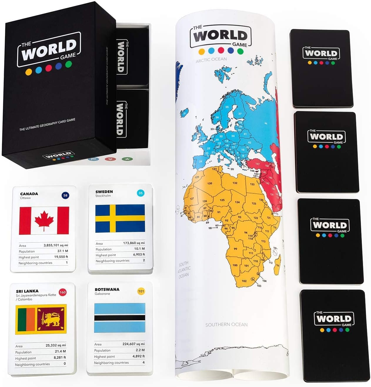 The World Game - Geography Card Game - Educational Board Game for Kids, Family  Adults - Cool Learning Gift Idea for Teenage Boys  Girls